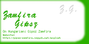 zamfira gipsz business card